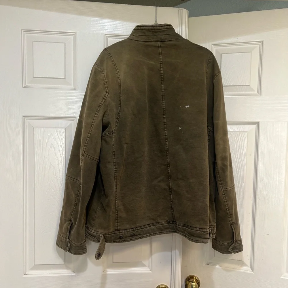 Levi’s Canvas Jacket Coat Mens XL Khaki Utility Military Workwear Chore gorpcore